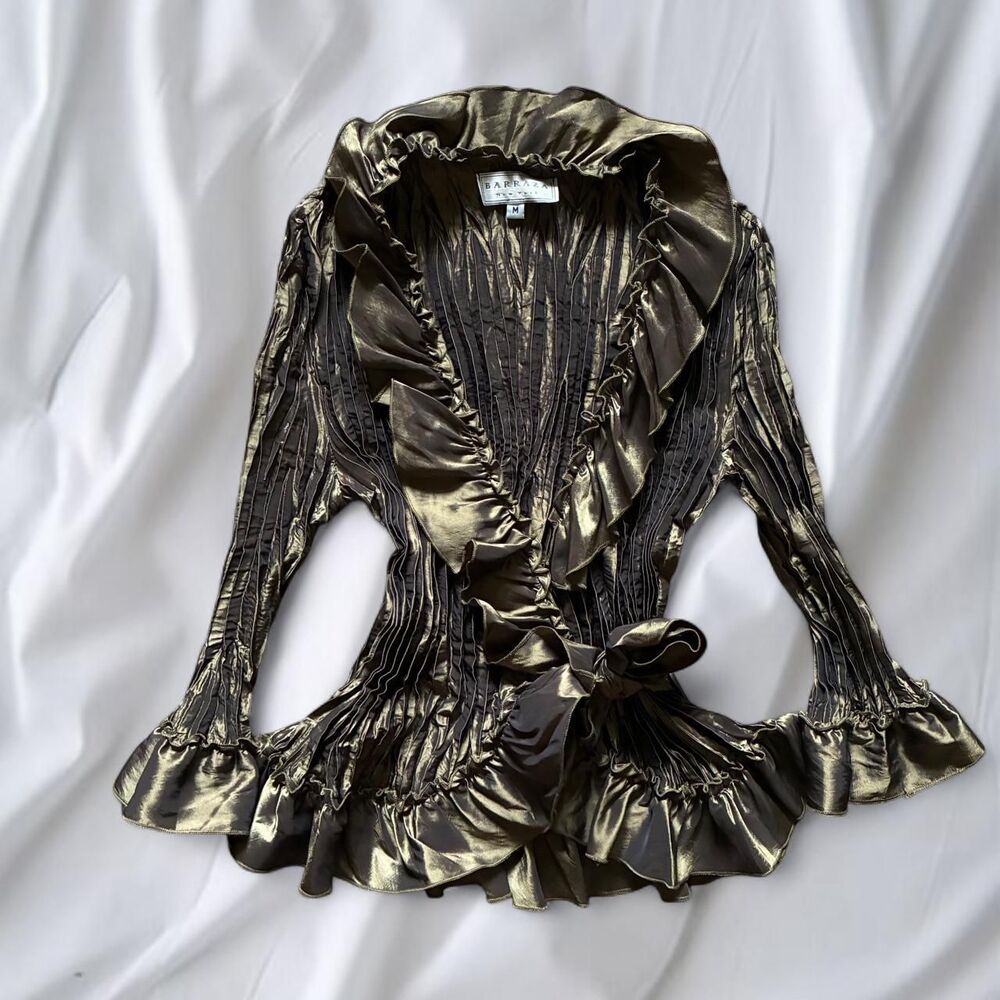 Wrap Pleated Blouse